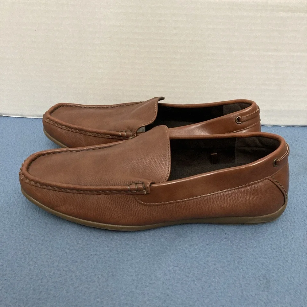 JF J. Ferrar‎ Men's Bettany Tan Square Toe Slip-On Loafer - SZ 8M